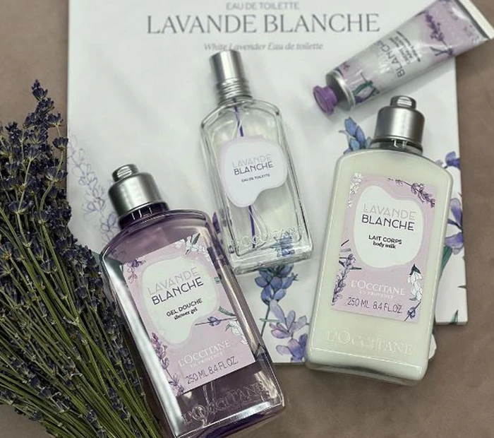 Duftserie von L’occitane, Duschgel, Bodylotion, Parfüm