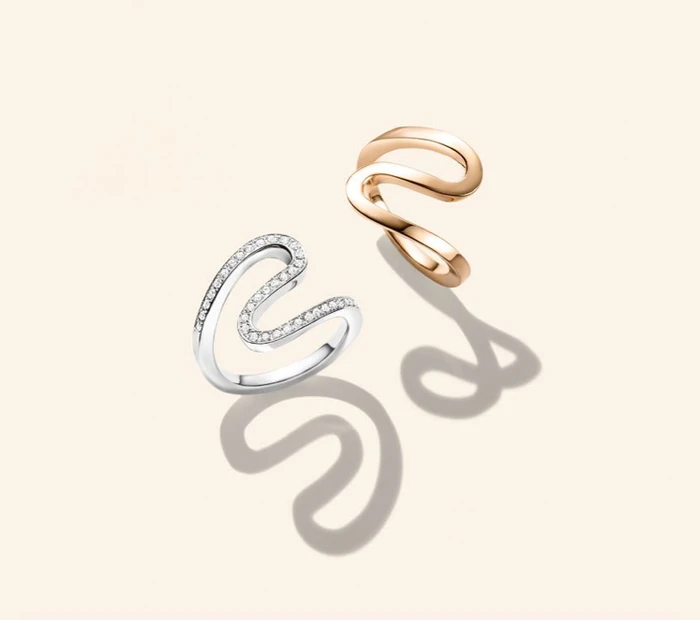 2 Ringe 1x Weißgold und 1xRosegold mit Brillanten von Goldschmiede Bruckmaier Prien