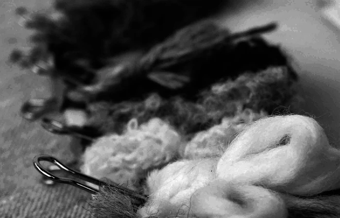Schwarz-Weiß Foto von Garnen amon store Prien am Chiemsee
