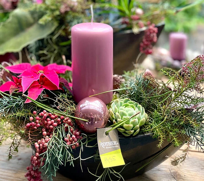 Adventschale von Rothers Blumen Paradies